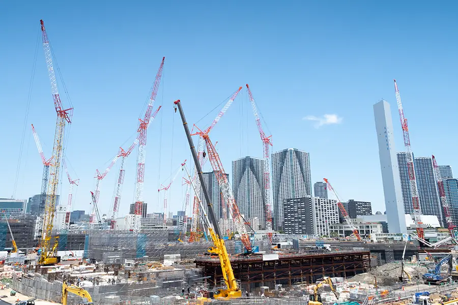 建設現場、重機 写真